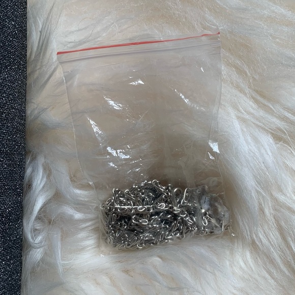 Silver Studded Shimmery Clutch - Picture 6 of 7